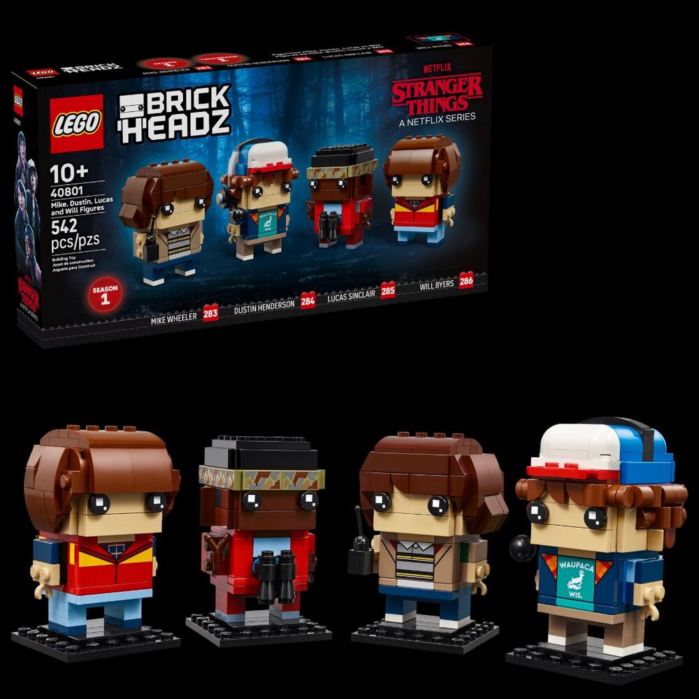 LEGO 40801 Stranger Things Mike, Dustin, Lucas & Will BrickHeadz NEW NIB in Hand - Picture 9 of 13